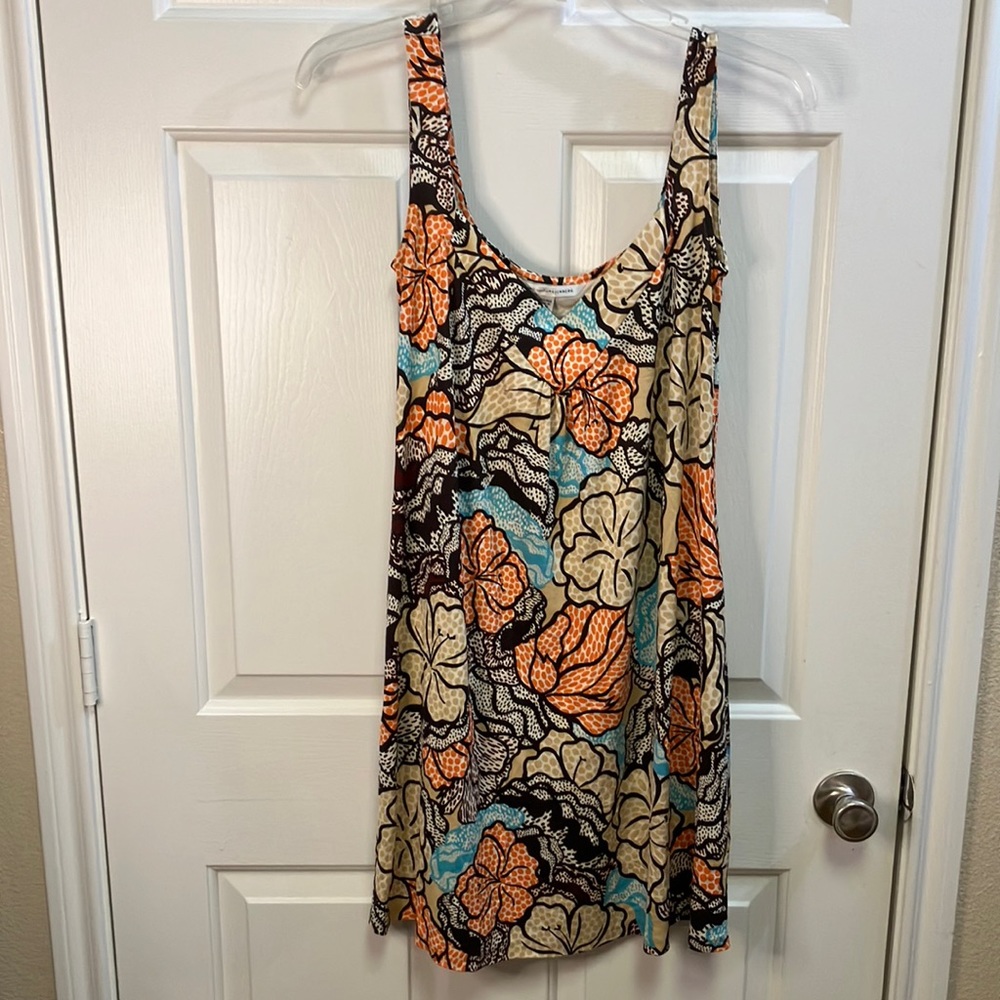 Diane Von Furstenberg Sleeveless Floral Silk Mini Dress w/Pockets Size 4 EUC - Picture 2 of 4